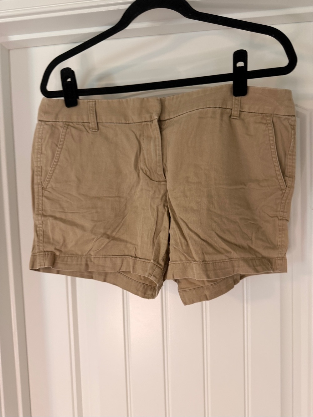 J.Crew Khaki Chino Shorts Tan Casual Cotton Shorts Size 10 Classic Preppy